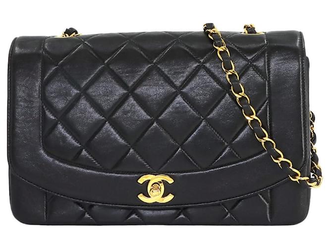 Chanel Diana Nero Pelle  ref.1412331