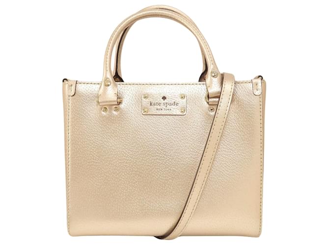 Kate Spade Dourado Couro  ref.1412333