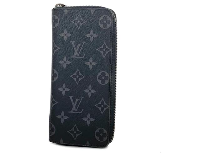 Louis Vuitton Portefeuille zippy Preto Lona  ref.1412354