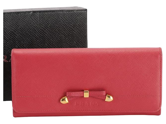 Prada Saffiano Rosa Couro  ref.1412373