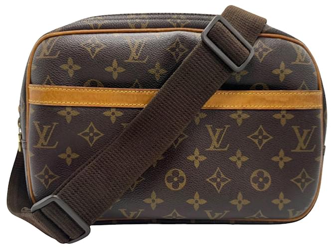 Louis Vuitton Reporter PM Marrom Lona  ref.1412404