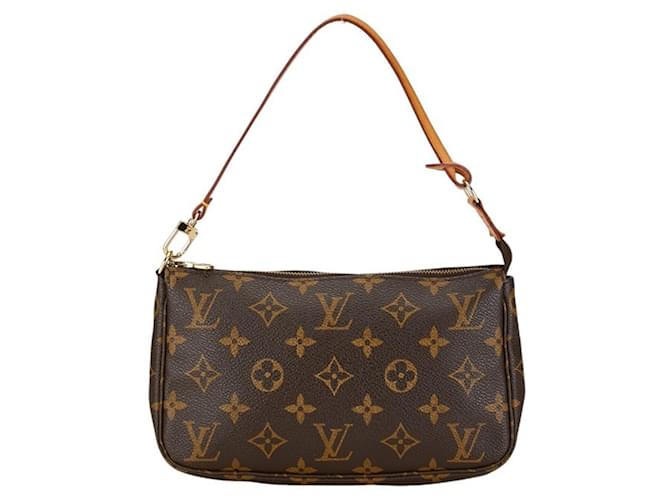 Louis Vuitton Pochette Accessoire Castaño Lienzo  ref.1412541