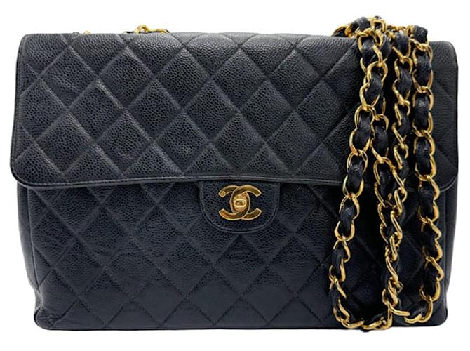 Timeless Chanel intemporal Preto Couro  ref.1412575