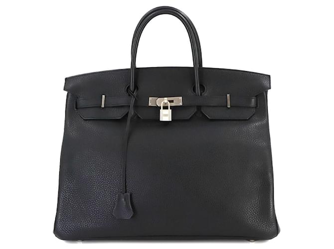 Hermès HERMES BIRKIN 40 Black Leather  ref.1412584