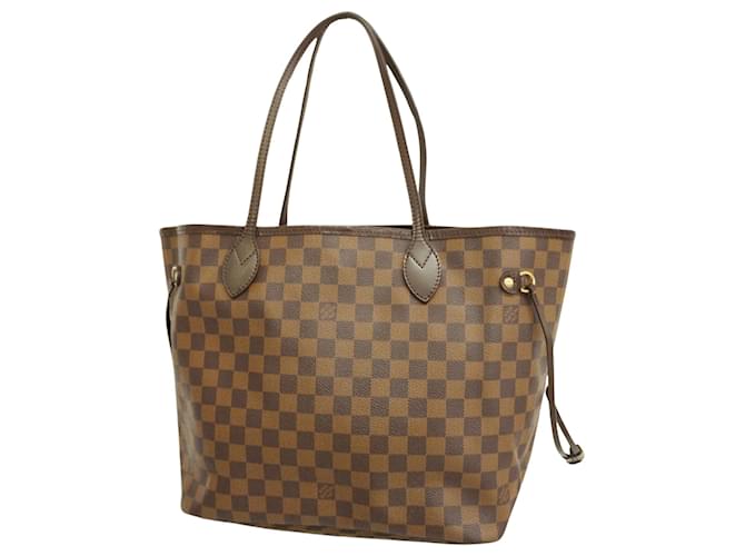 Louis Vuitton Neverfull MM Braun Leinwand  ref.1412622