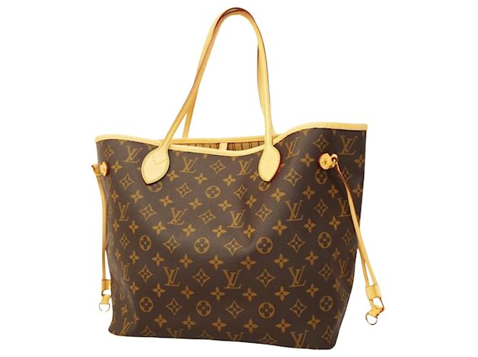 Louis Vuitton Neverfull MM Braun Leinwand  ref.1412623