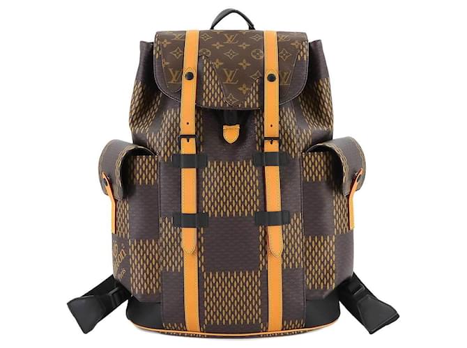 Louis Vuitton Christopher backpack Brown Leather  ref.1412670