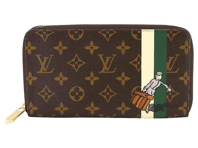 Louis Vuitton Zippy Organizador Castaño Lienzo  ref.1412679