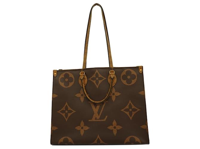 Louis Vuitton OntheGo Marrom Lona  ref.1412683