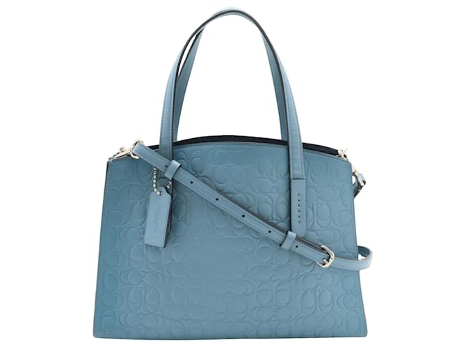 Coach caryall Blue Leather  ref.1412695