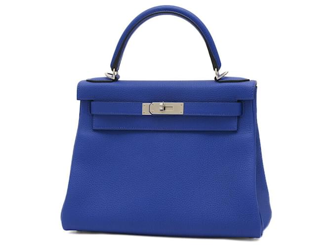 Hermès Kelly 28 Blue Leather  ref.1412713