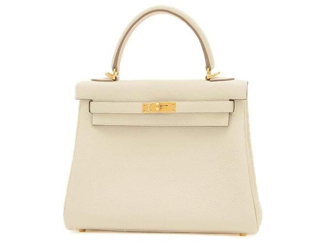 Hermès Kelly 25 Beige Leather  ref.1412746