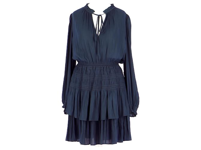 Maje robe Blue Polyester  ref.1412779