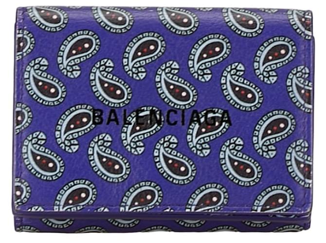 Cartera pequeña Balenciaga Cash Púrpura Cuero  ref.1412787