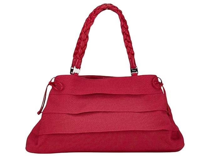 Salvatore Ferragamo Vara Vermelho Sintético  ref.1412798