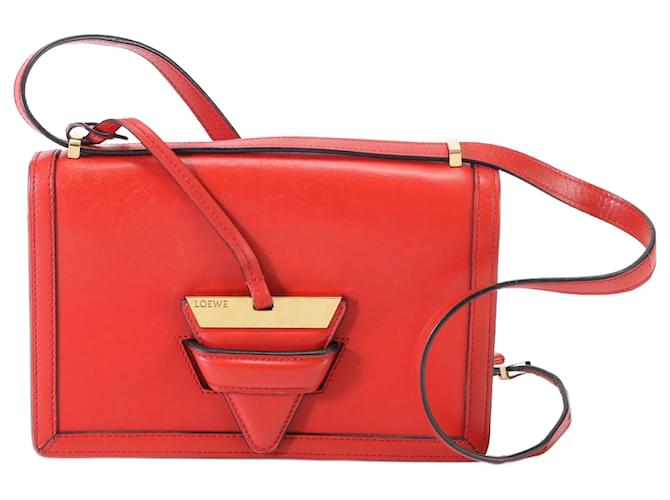 Loewe Barcelona Vermelho Couro  ref.1412804