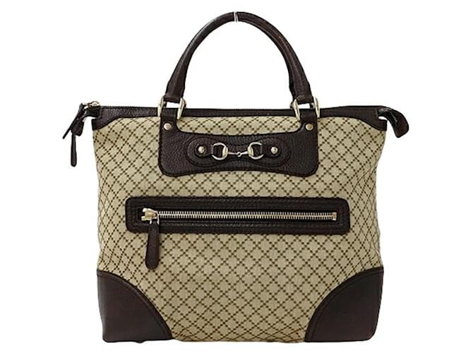 Gucci Diamante Bege Lona  ref.1412828