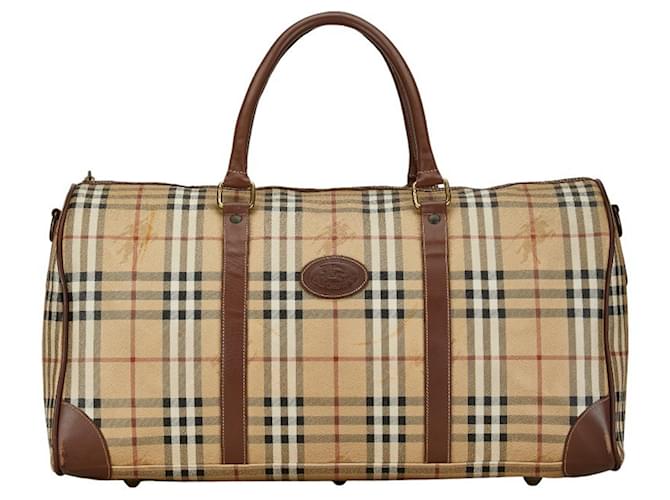 Burberry Nova Cheque Beige Lienzo  ref.1412835