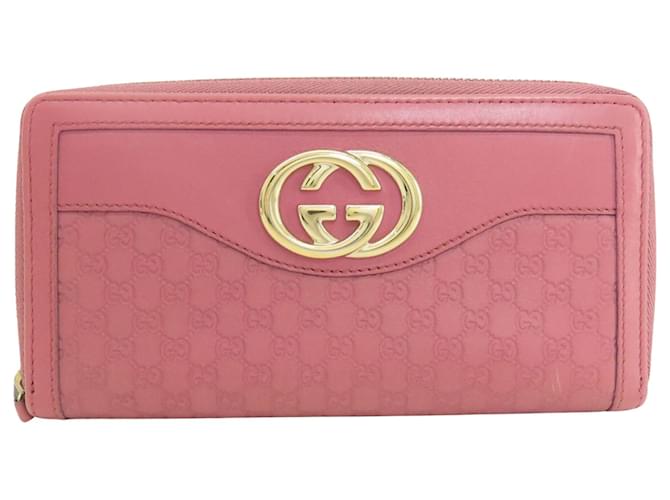 Gucci GG Toile Cuir Rose  ref.1412838