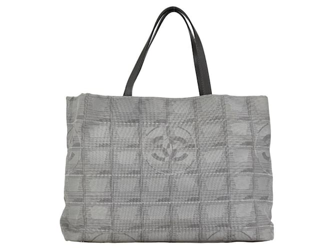 Timeless Chanel Travel line Grey Synthetic  ref.1412840