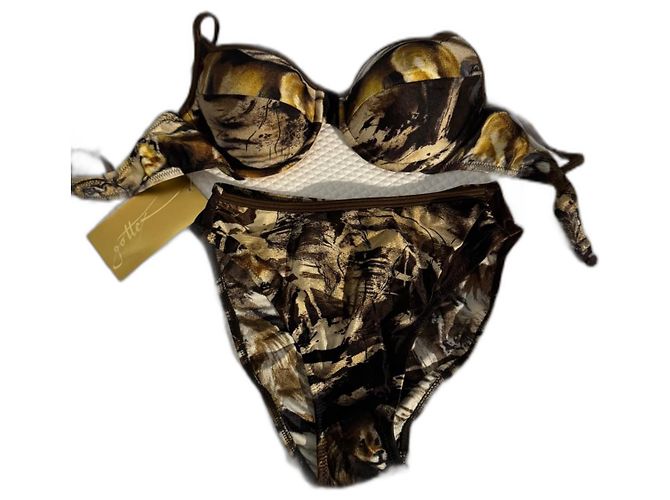 Traje de baño de dos piezas Gottex estampado animal print