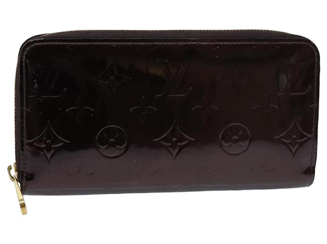 LOUIS VUITTON Monogram Vernis Zippy Wallet Cartera Amarante M93522 LV Auth 76693 Burdeos Charol  ref.1412879