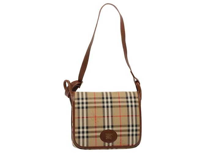 Autre Marque Burberrys Nova Check Shoulder Bag Canvas Beige Auth 76481 Cloth  ref.1412914