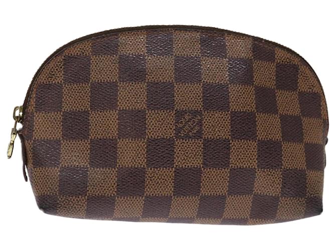 LOUIS VUITTON Damier Ebene Pochette Cosmetic PM Pouch N47516 LV Auth 75870  ref.1412921