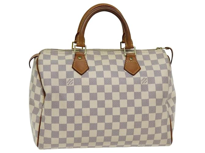 Louis Vuitton Damier Azur Speedy 30 Bolsa de mão N41533 Autenticação de LV 75483  ref.1412980