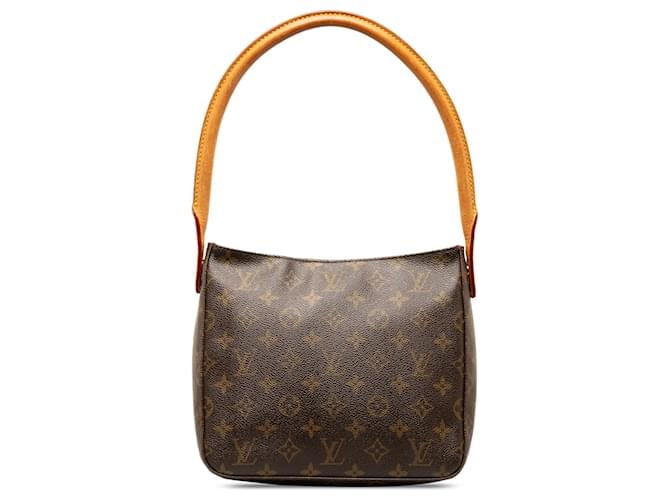 Looping Bolso de hombro MM con lazo y monograma de Louis Vuitton marrón Castaño Cuero  ref.1413027