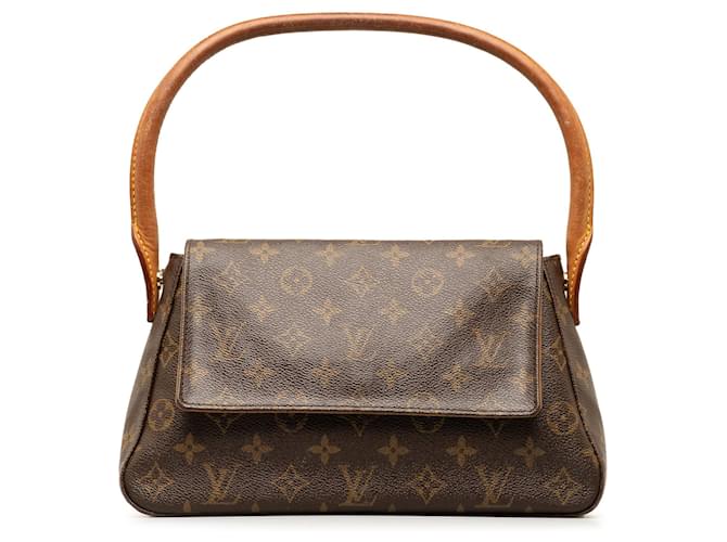 Brown Louis Vuitton Monogram Looping Mini Shoulder Bag Leather  ref.1413028