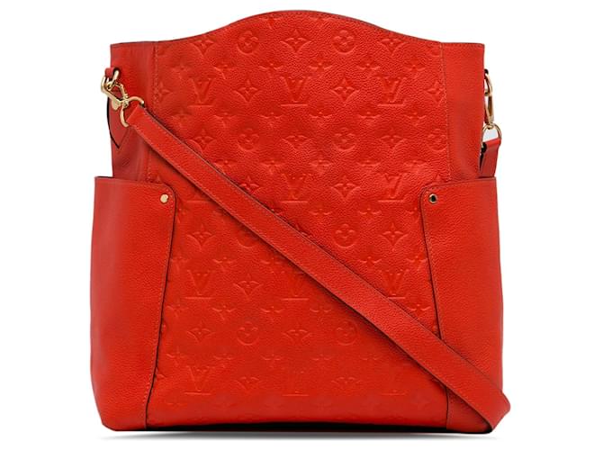 Bolsa Louis Vuitton Monograma Empreinte Bagatelle Vermelha Vermelho Couro  ref.1413075