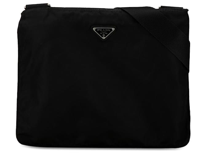 Borsa a tracolla Prada Tessuto Nera Nero Tela  ref.1413098