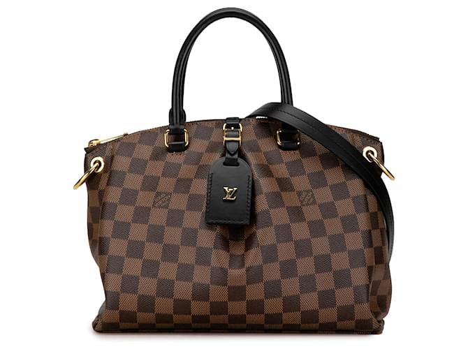 Marrom Louis Vuitton Damier Ebene Odeon Tote PM Satchel Couro  ref.1413131