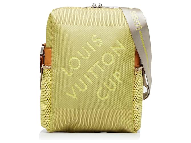 Green Louis Vuitton Damier Geant LV Cup Weatherly Crossbody Bag Cloth  ref.1413170