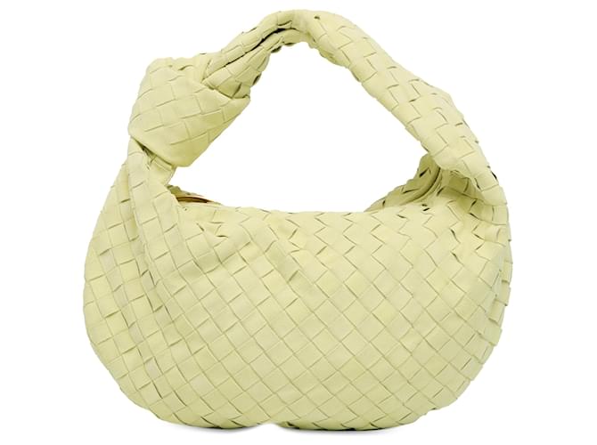 Bolsa Bottega Veneta grande em camurça Intrecciato amarela Jodie Hobo Amarelo Couro  ref.1413204