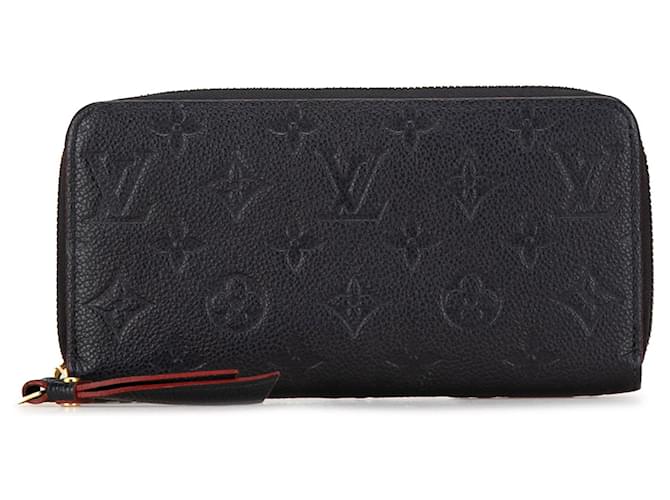 Black Louis Vuitton Monogram Empreinte Zippy Wallet Cuir Noir  ref.1413211