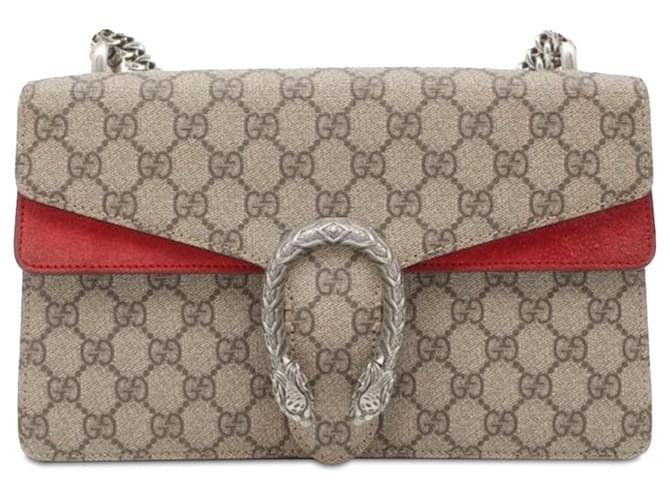 Bolsa de ombro Gucci pequena GG Supreme Dionysus marrom Couro  ref.1413217