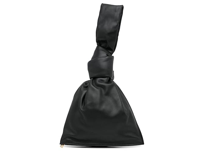 Bolsa Bottega Veneta The Mini Twist Preta Preto Couro  ref.1413275