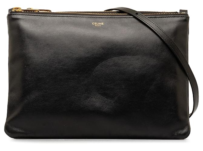 Céline Grand sac à bandoulière Trio Celine noir Cuir  ref.1413299