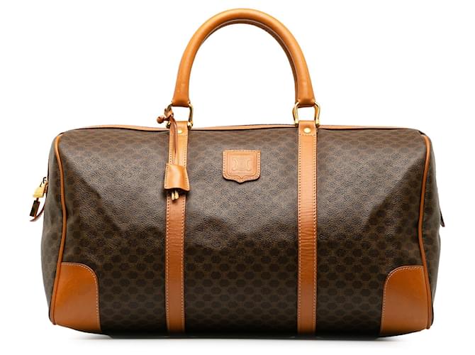 Céline Brown Celine Macadam Travel Bag Leather  ref.1413305