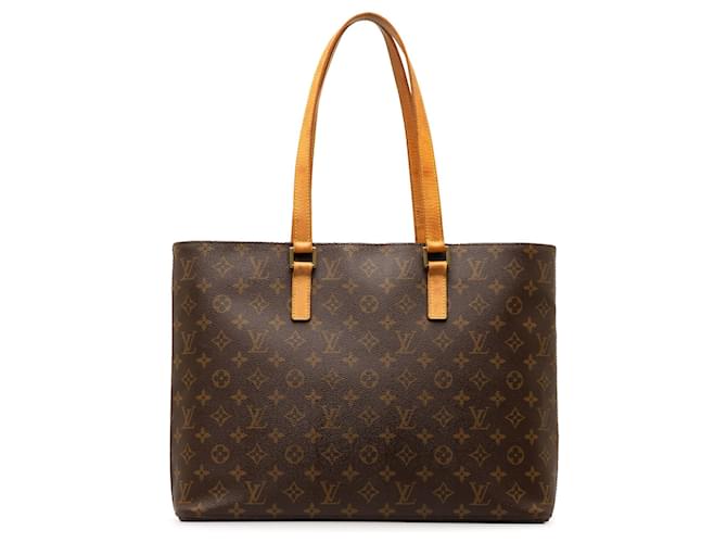 Borsa tote Luco monogramma Louis Vuitton marrone Pelle  ref.1413310