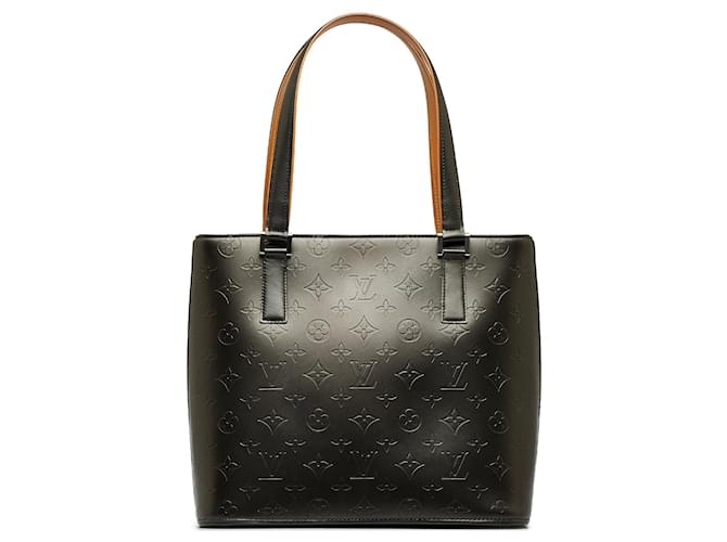 Borsa tote Stockton grigia con monogramma Louis Vuitton Pelle  ref.1413315