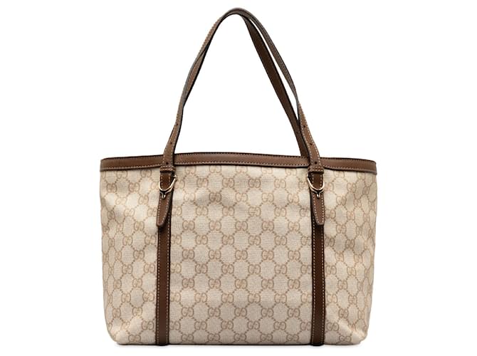 Bolsa branca Gucci GG Supreme agradável Branco Couro  ref.1413316