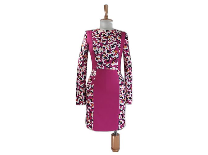 Mary Katrantzou Kleid Pink Leopard Mehrfarben