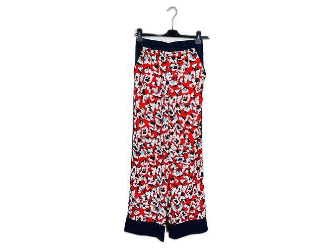 Calças Mary Katrantzou de seda e poliéster Multicor