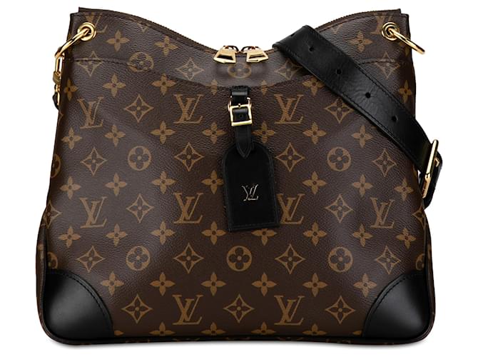 Louis Vuitton Brown Monogram Odeon MM Cloth  ref.1413426