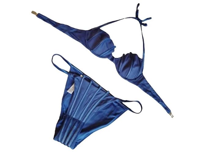 La Perla Graphic Couture Badeanzug Blau 44 FR