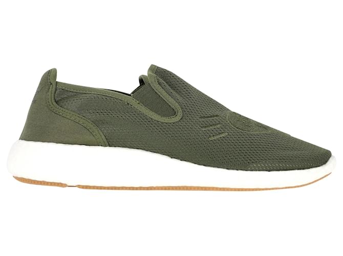 Adidas Originals Human Made Pure Slip On Sneaker aus Mesh mit Logo Applikationen aus grunem Synthetik