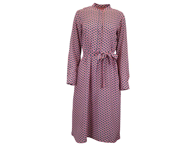 Max Mara Weekend Printed Shirt Dress in Pink Cotton  ref.1413511